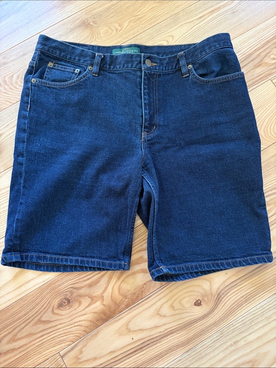 Lauren Ralph Lauren Pants - Lauren Ralph Lauren Indigo Denim Jean Shorts - Five Pocket Style